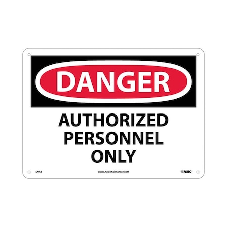 Nmc Danger Fall Protection Required 10x14 Pressure Sensitive Vinyl GLOD528PB